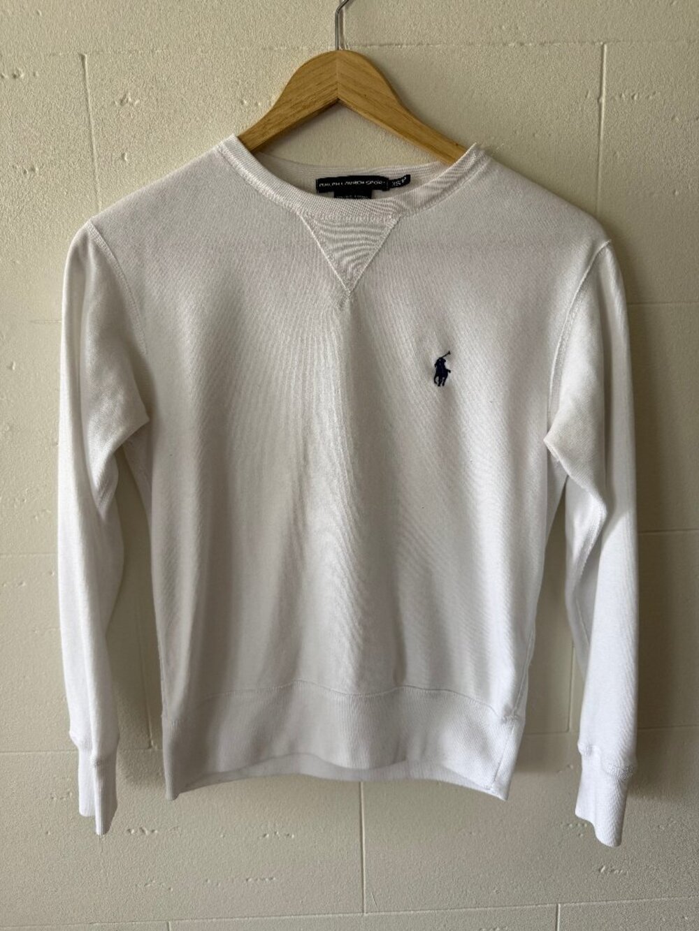 Polo Ralph Lauren | Classic Casual White Long Sleeve Sweatshirt Pony Logo | XS